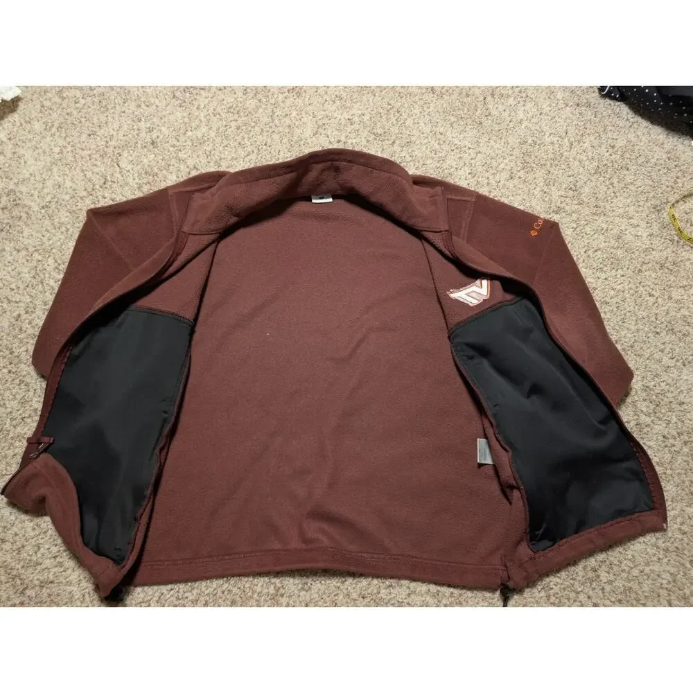 Columbia Vintage Men's Virginia Tech Hokies Flanker Full Zip Fleece Jacket; L